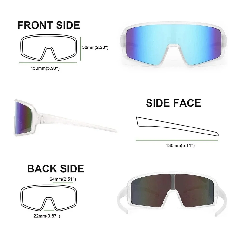 80's 90's Style Karsaer Vision Mens Womens Wraparound Sunglasses Mirrored